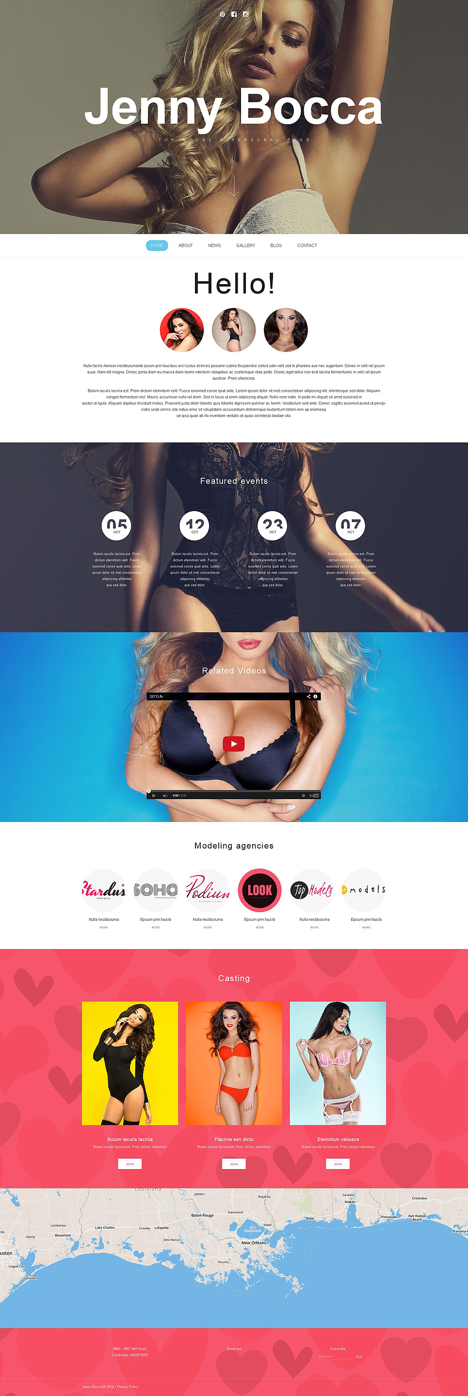 Model Portfolio Muse Template New Screenshots BIG