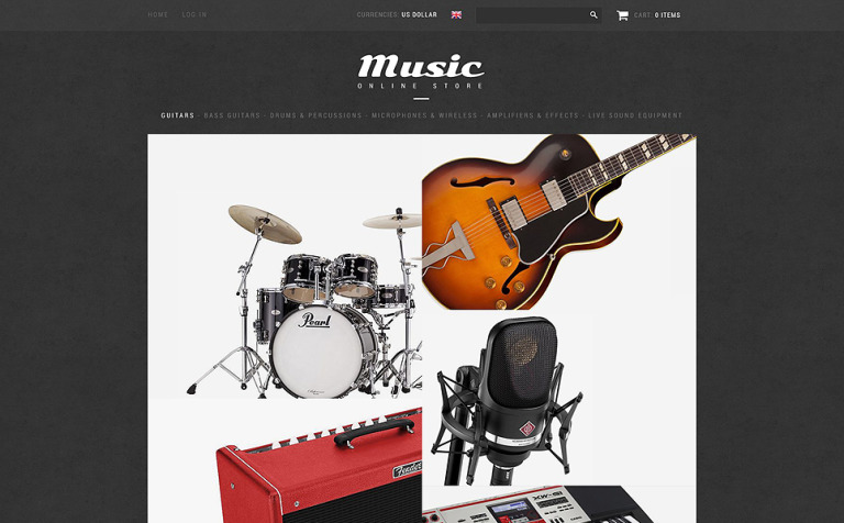 Music Shop ZenCart Theme Big Screenshot Music Shop ZenCart Template New Screenshots BIG