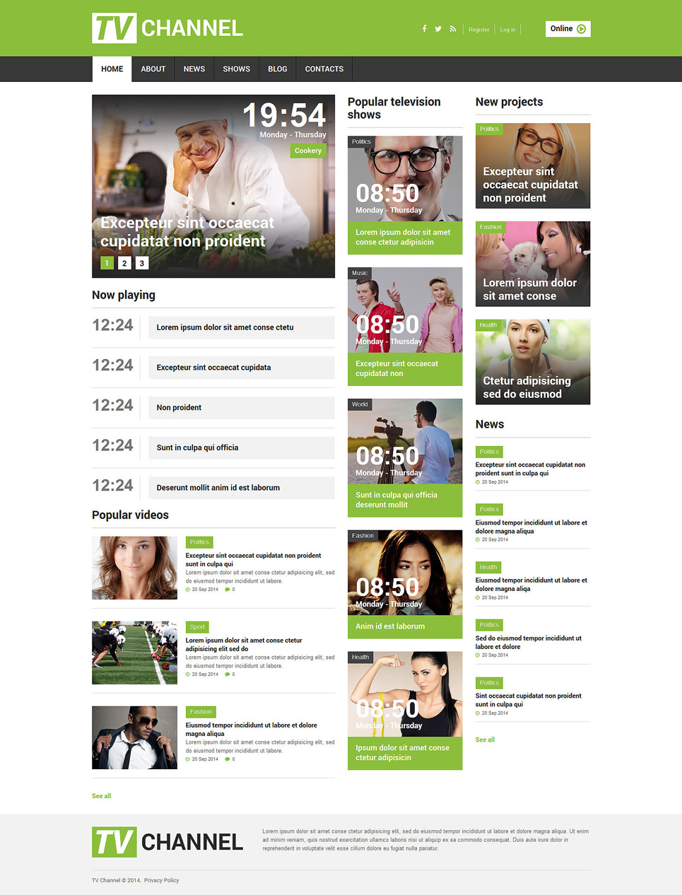 TV Channel Responsive Joomla Template New Screenshots BIG