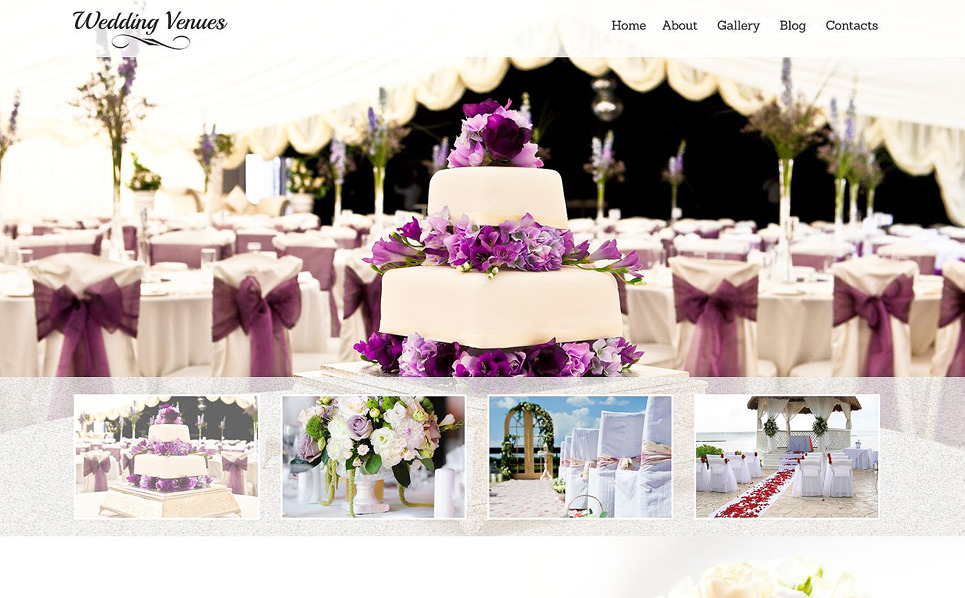 Wedding Venues Responsive Website Template #51830