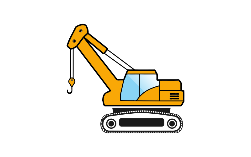 Creative Construction Crane Logo Logo Template