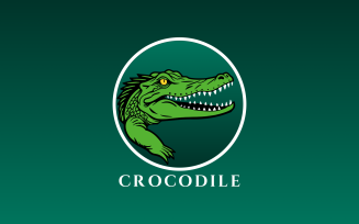 Cusrom Design Crocodile Mascot Logo