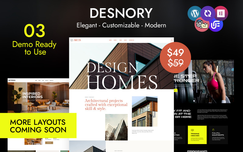 Desnory - Premier Multipurpose WordPress CMS Elementor Theme WordPress Theme