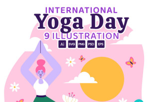 9 International Yoga Day Illustration