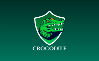 Mascot Crocodile Badge Logo