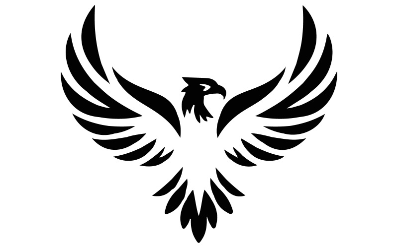 The Eagle bird silhouette art illustration Illustration