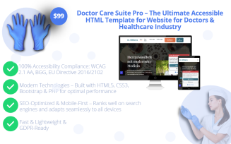Doctor Care Pro Bootstrap Theme – The Accessible Healthcare HTML Suite