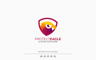Modern Colorful Protect Eagle Logo Design