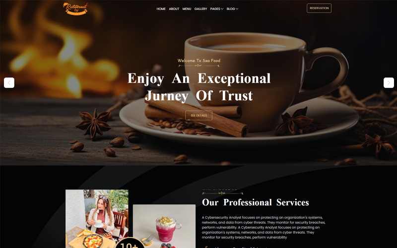 Restaurantly - Fast Food, Cafe And Restaurant HTML Template Website Template