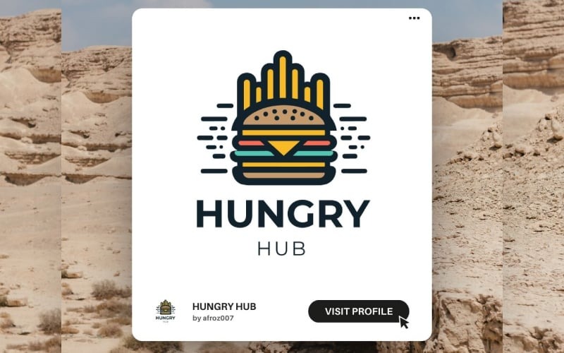 Hungry Hub Template – Dynamic Logo for Fast Food Chains & Trucks Logo Template