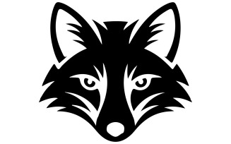 A minimalist logo design a stylized red fox