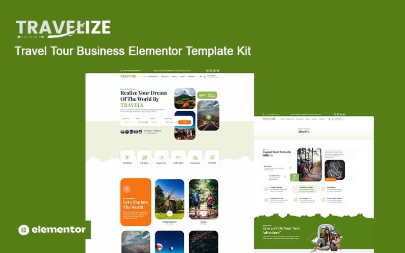 Travelize – The Ultimate Template Kit for Travel Enthusiasts and Professionals Elementor Kit