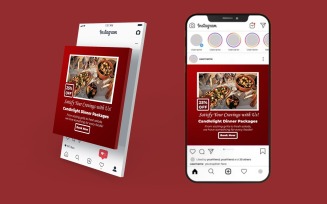 BBQ Night Hotel Social Media Templates | PSD Grill Dinner Post Designs