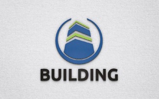 Circle Office Company Corporate Skyscraper Building Business Logo Template
