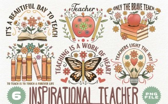 Inspirational Teacher Sublimation Designs Bundle