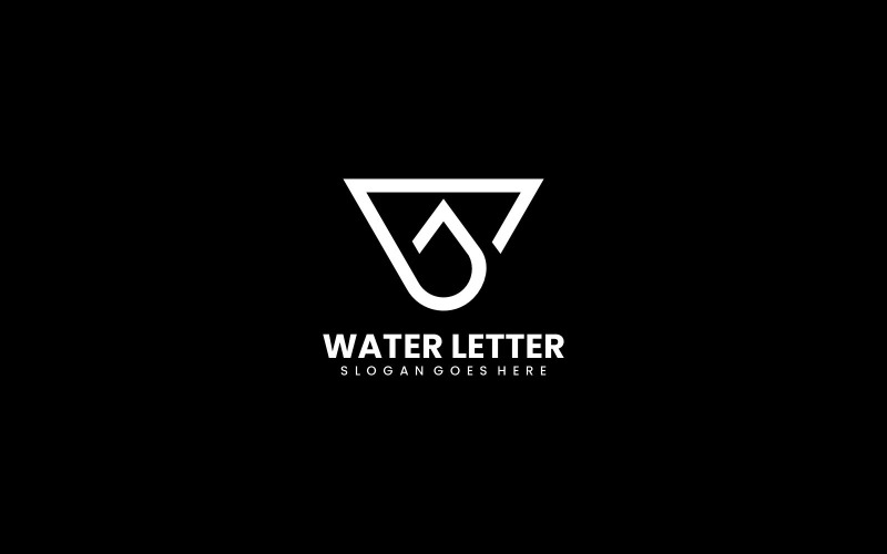Modern Lettermark Water Logo Design Logo Template