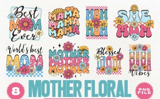 Mother Floral Sublimation Designs Bundle