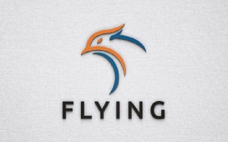 Phoenix Bird Animal Head Flying Freedom Line Logo Template