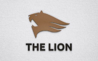 Roar Brown Lion Beast Animal Head Mascot Jungle Logo Template