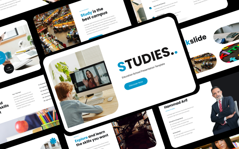 Studies -Education School Presentation PowerPoint Template