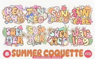 Summer Coquette Sublimation Designs Bundle