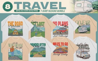 Travel T-shirt Designs Bundle