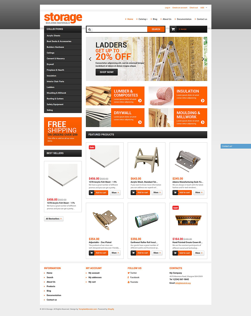 Building Materials Shopify Theme New Screenshots BIG