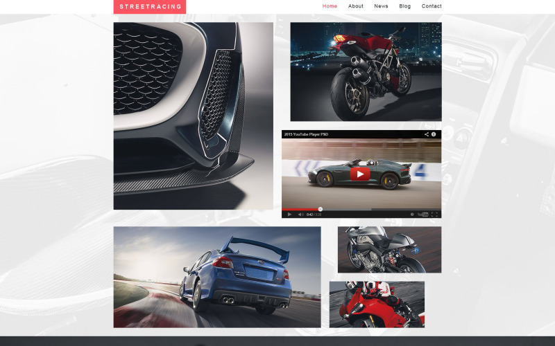 Car Racing Responsive Website Template