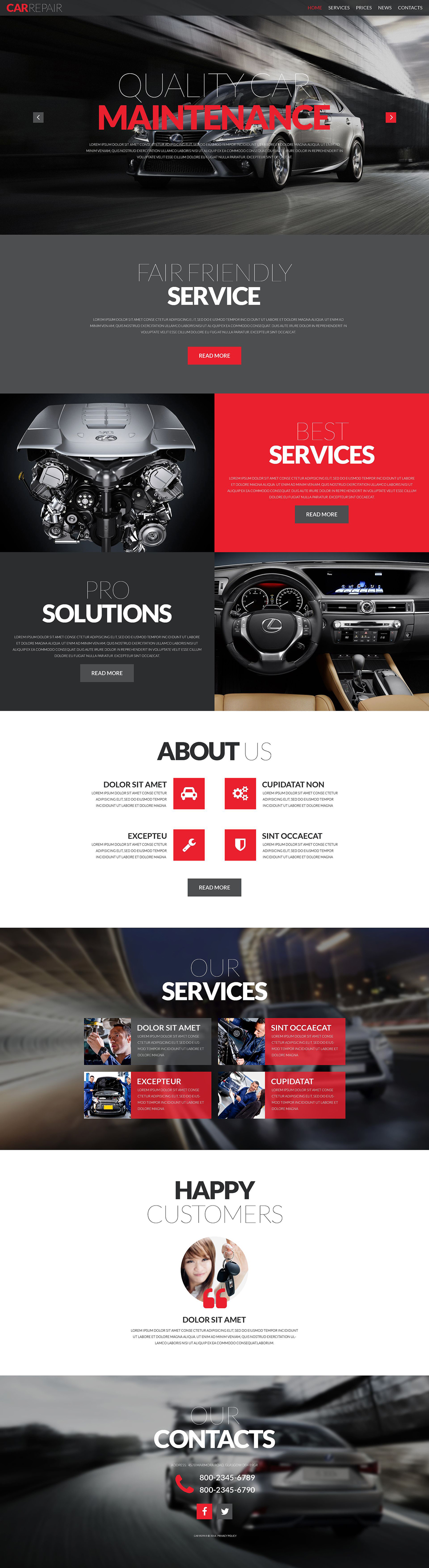 Car Repair Responsive Website Template 51928