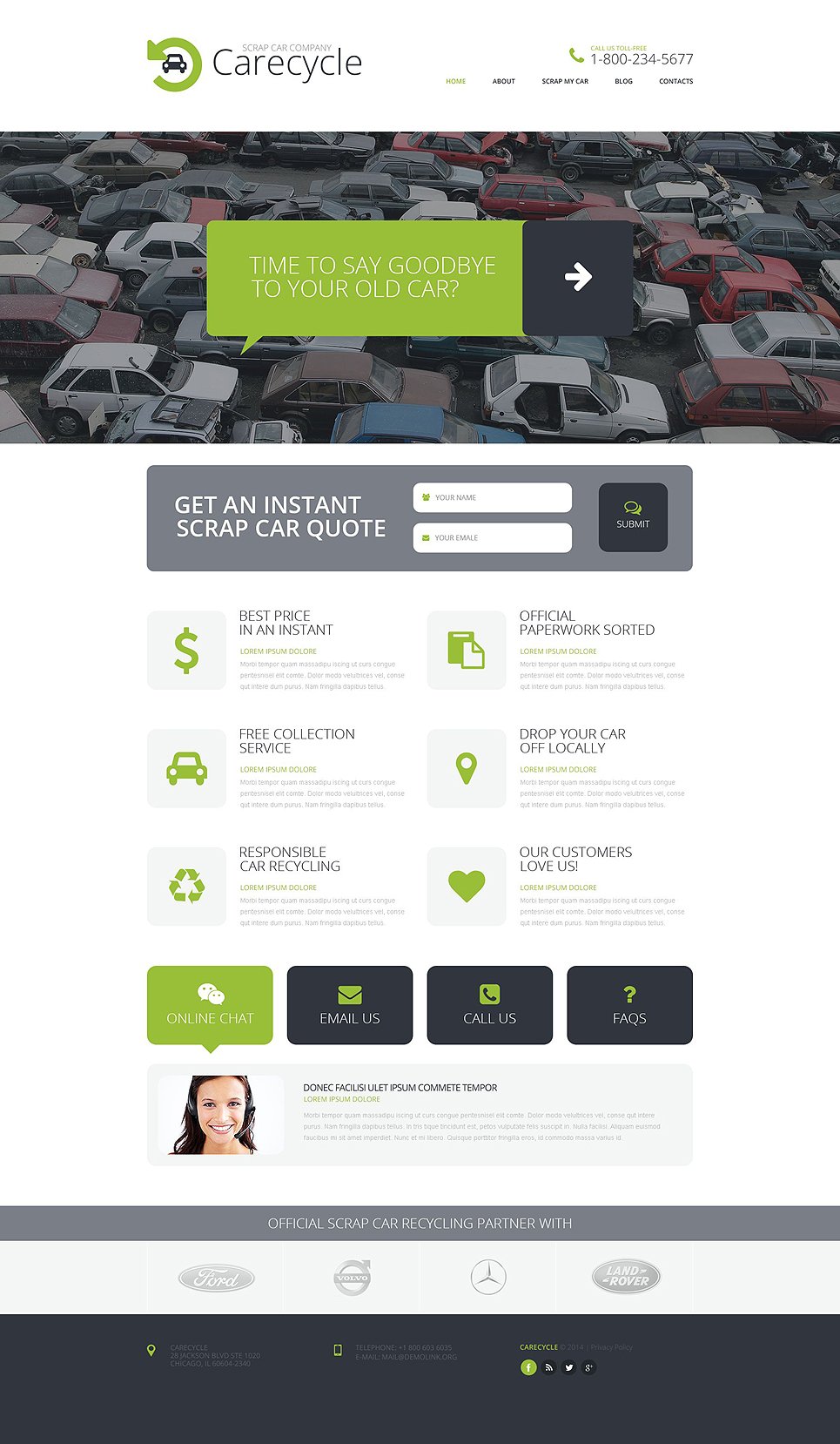 Car Scrap Yard Responsive Website Template New Screenshots BIG