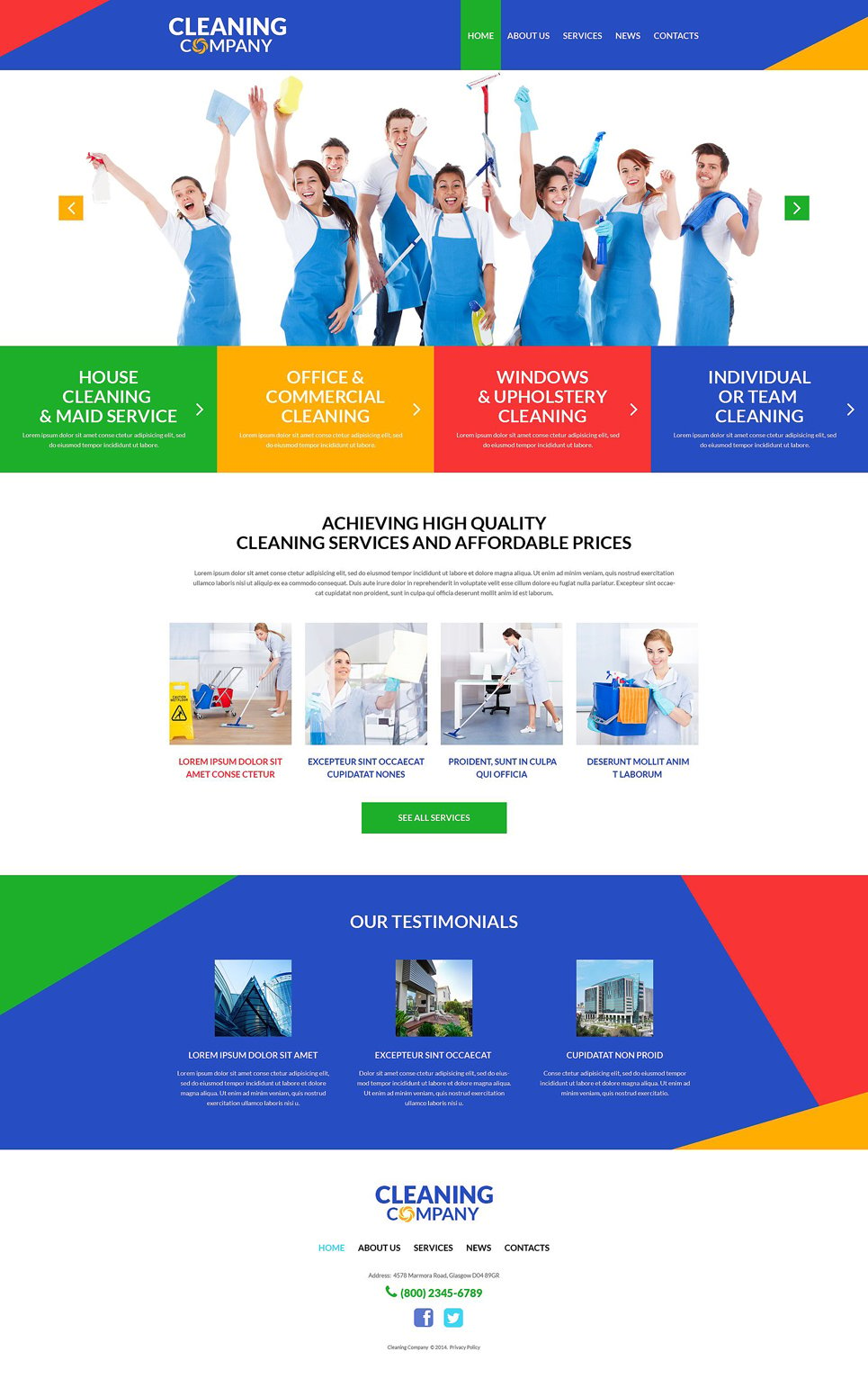Cleaning Services WordPress Theme #51991