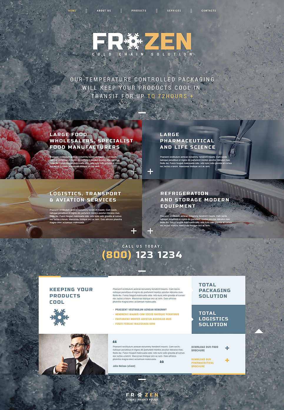 Frozen Food Responsive Website Template New Screenshots BIG