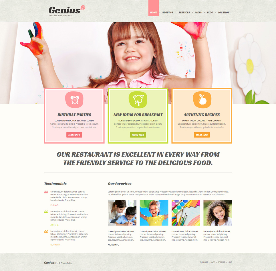 Kids Center Responsive Joomla Template New Screenshots BIG