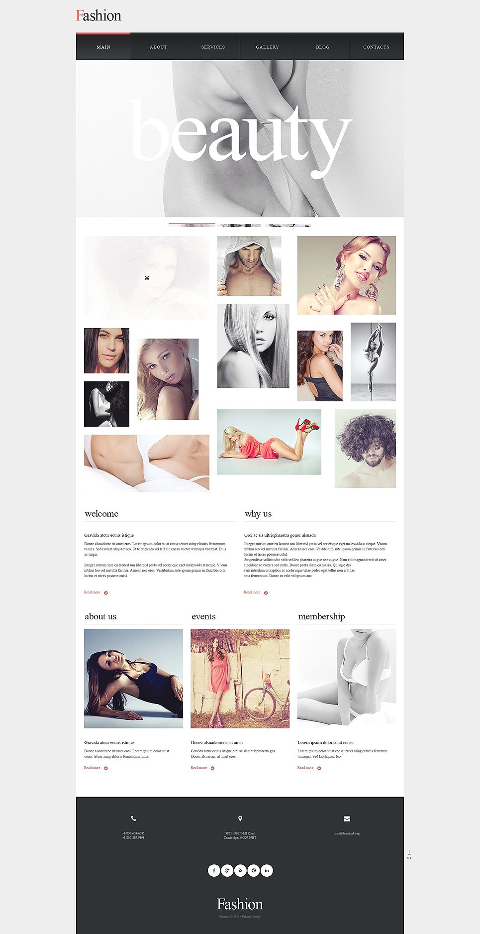 Model Portfolio Muse Template New Screenshots BIG