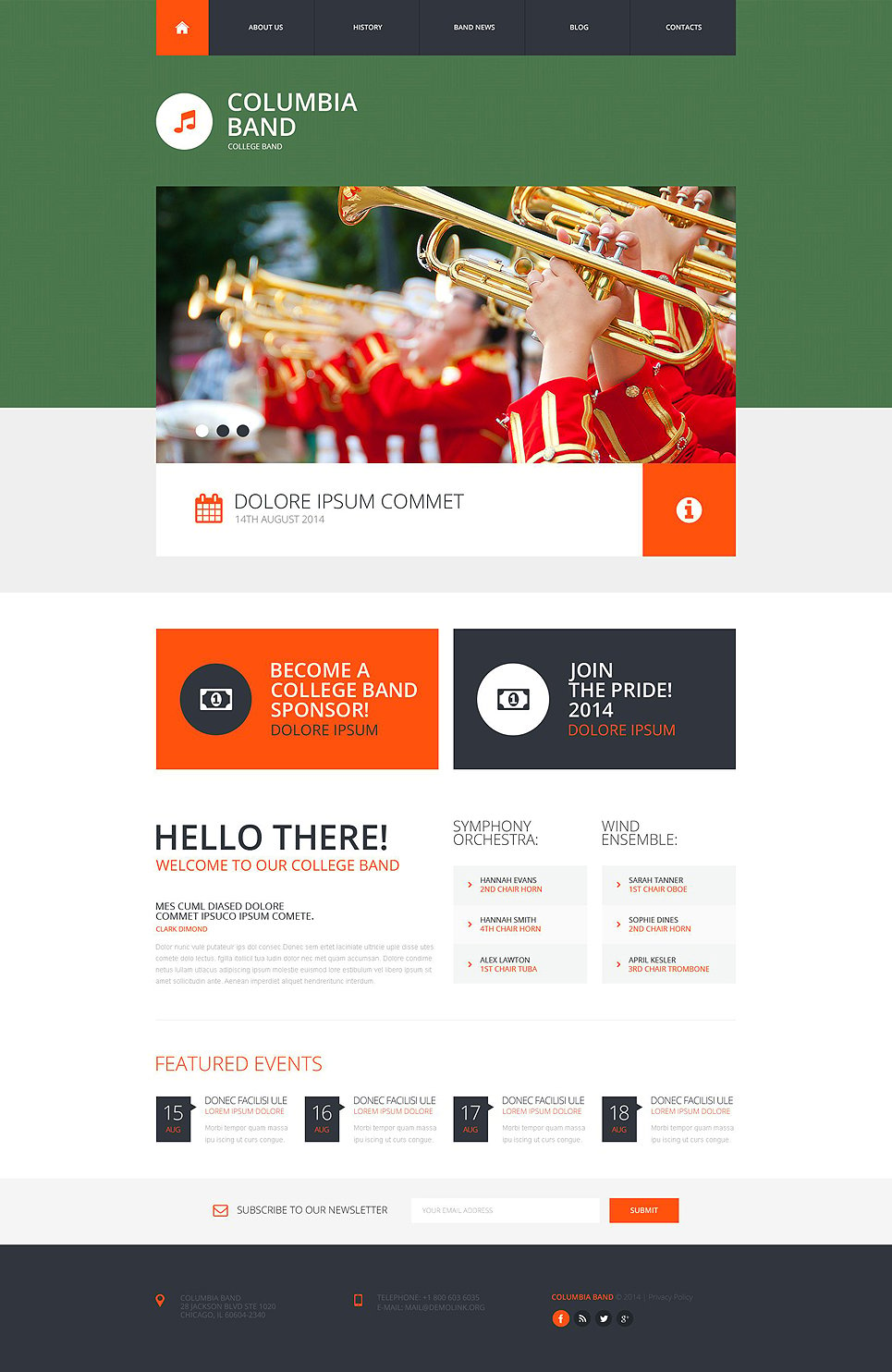 Music Band Responsive Website Template New Screenshots BIG