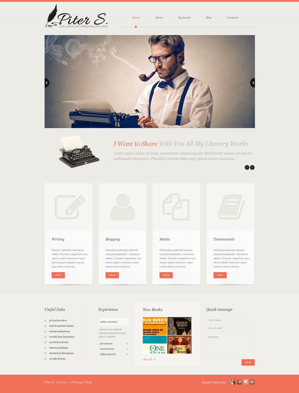Personal Page Responsive WordPress Theme New Screenshots BIG