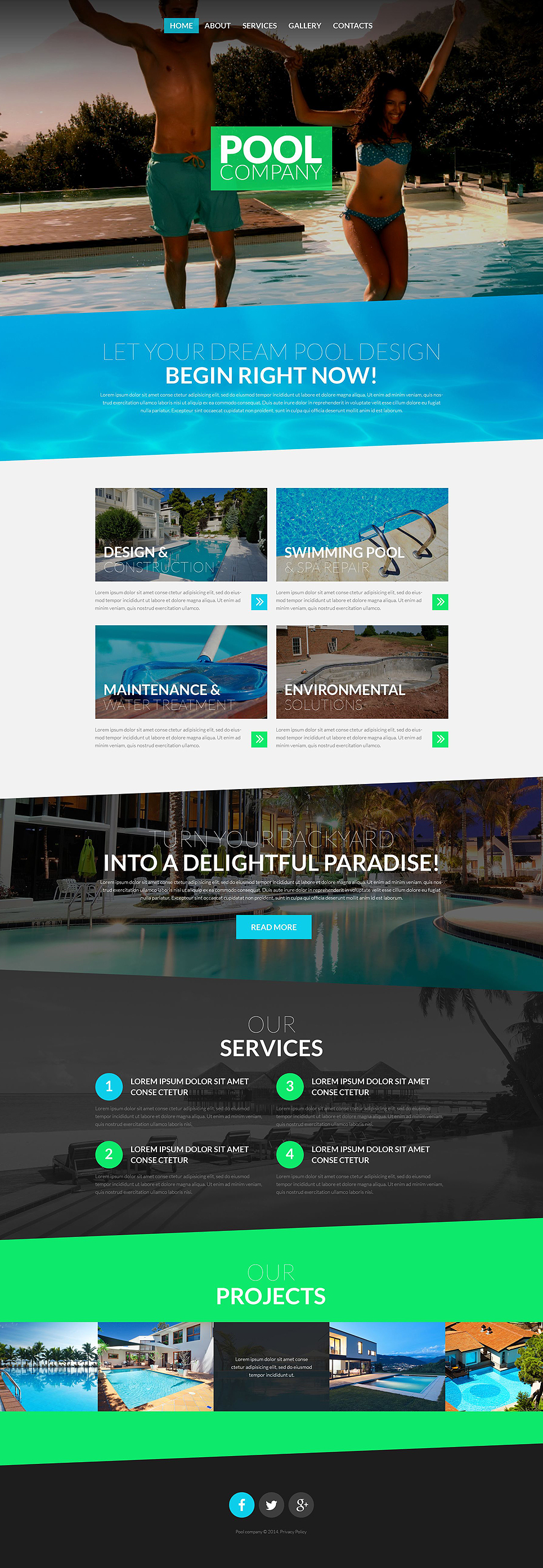Pool Cleaning Responsive Website Template New Screenshots BIG