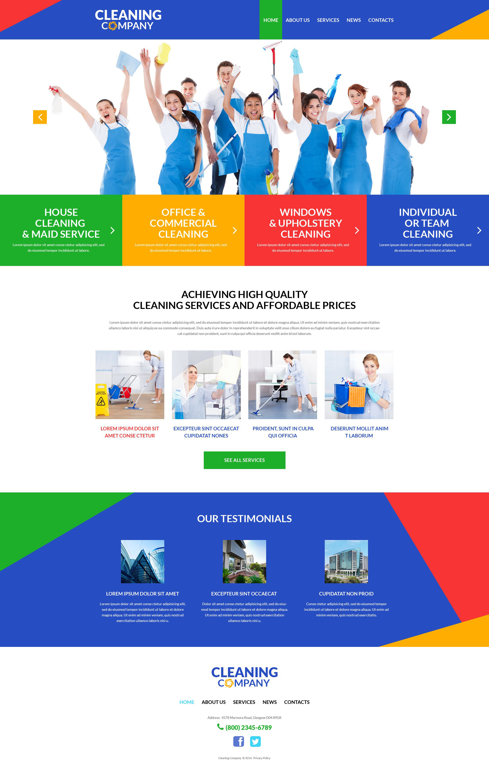 Tema De WordPress "Cleaning Services" #51991 - captura de pantalla