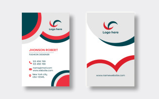 Adaptable template for a luxurious vertical business card