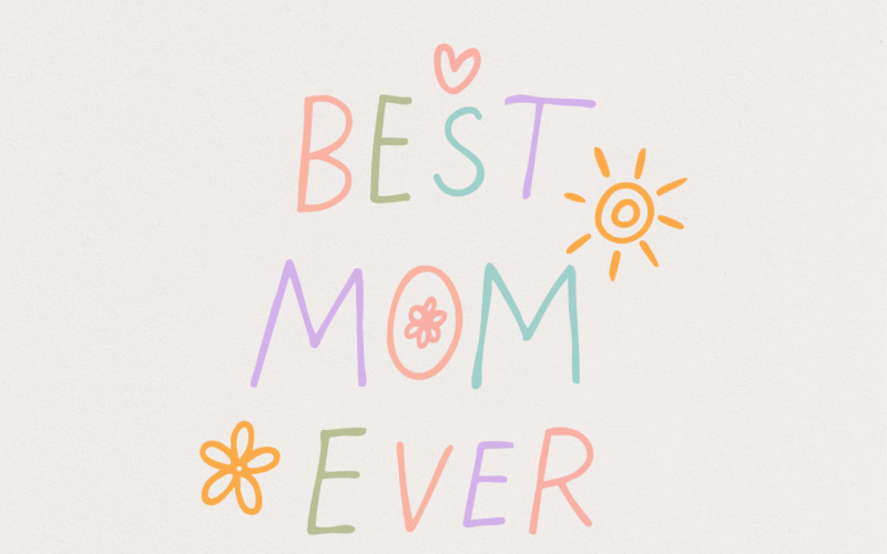 Best Mom Ever Png, Funny Mom Png, Cute Mama Png, Vintage Mother Png, Mothers Day Png, Trendy Mom Illustration