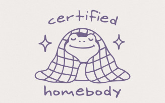 Certified Homebody PNG, Trendy PNG, Funny Introvert PNG, Popular PNG, Homebody Club PNG, Sticker