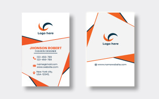 Classy Vertical Business Card Template