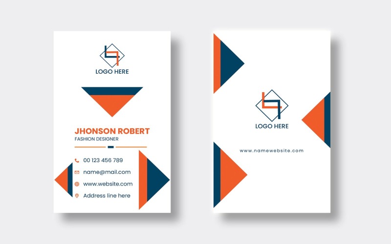Create a Template for a Vertical Business Card Corporate Identity