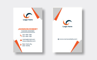 Easy Editable Template for a Vertical Business Card