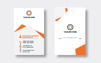 Editable corporate vertical business card template