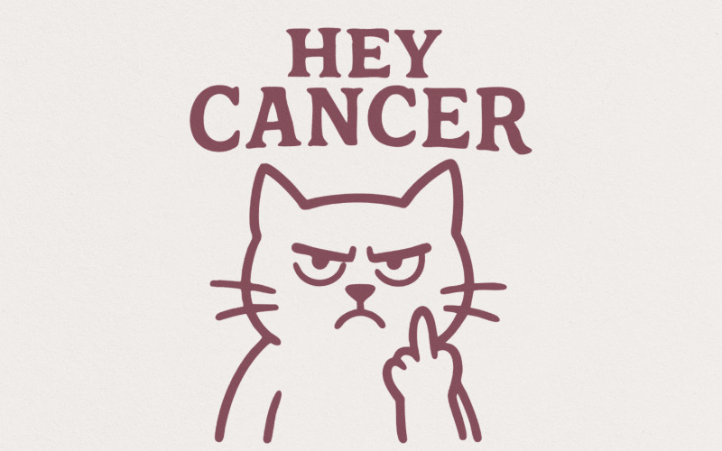 Embroidered Cancer Fighter PNG, Cancer Survivor Gift, Breast Cancer Shirt, Funny Cancer Shirt, Illustration