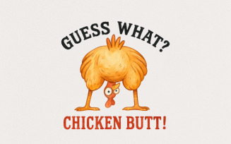 Funny Chicken Butt! PNG, Humorous Animal Art, Comical Chicken Design, Funny Chicken PNG, Chicken