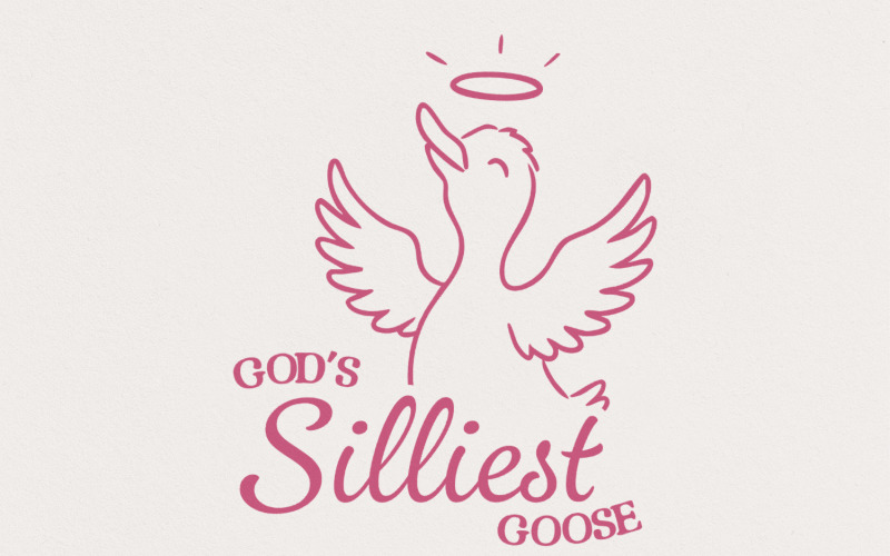 God's Silliest Goose PNG, Silly Goose png, Cute Goose Graphics, Goose PNG, Silly Goose Era, Blue Illustration