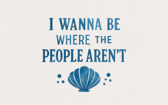 I Wanna Be Where the People Aren't, Funny Mermaid Sarcasm, PNG Download, Mermaid Humor, Introvert