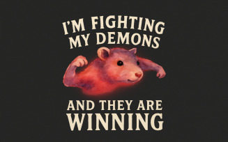 I'm Fighting My Demons And They Are Winning png, Funny Raccoon Shirt, Sarcastic Sayings, Vintage